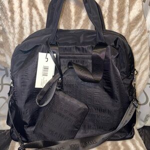 NWT Steve Madden Black Duffel Bag Set